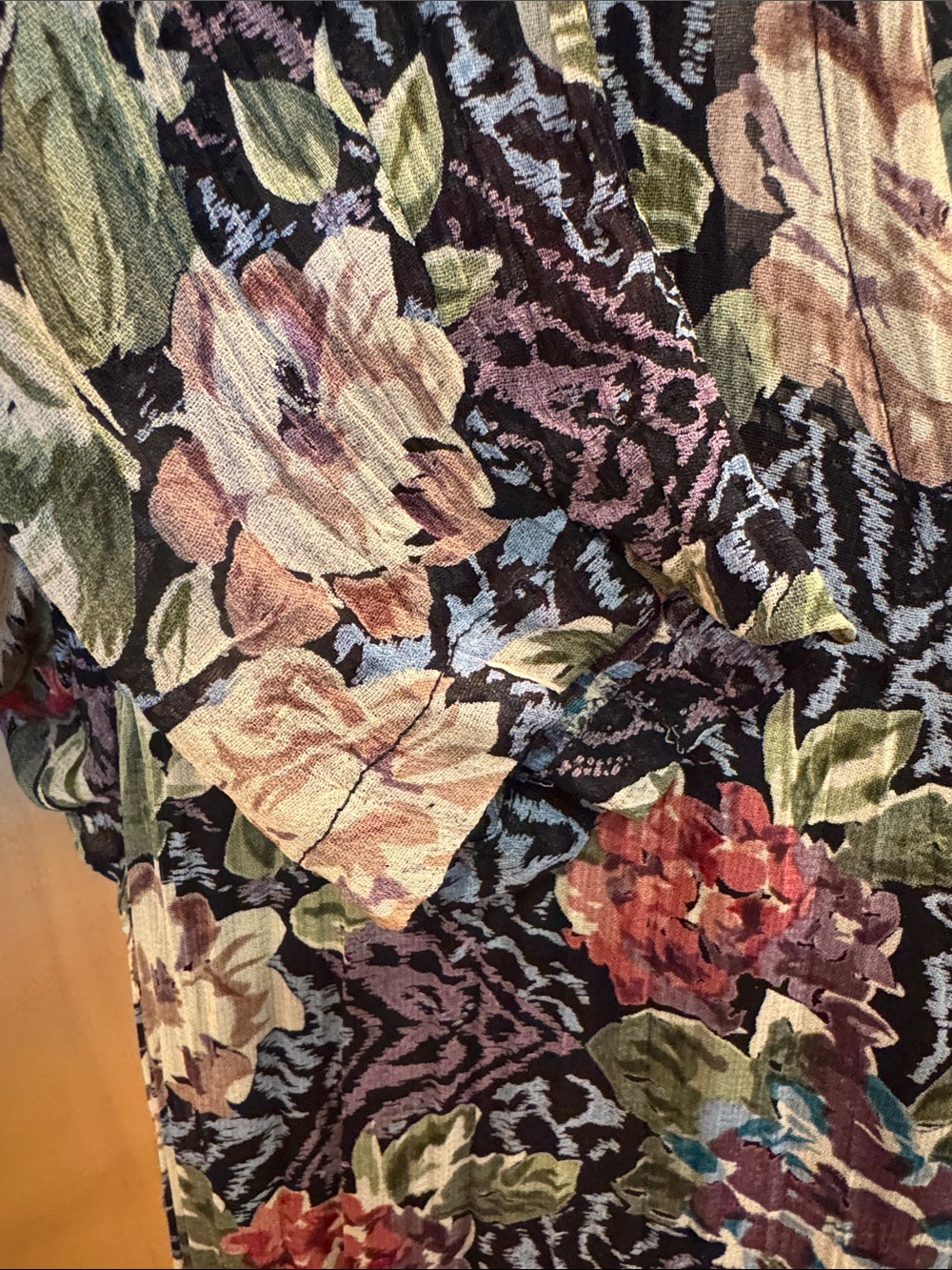 Nostalgia Navy Floral Long-Sleeve Jumpsuit - Picture 6 of 13